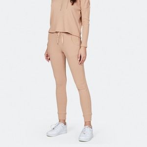 NWT Lett Amsterdam Rib Jogger Pant In Camel